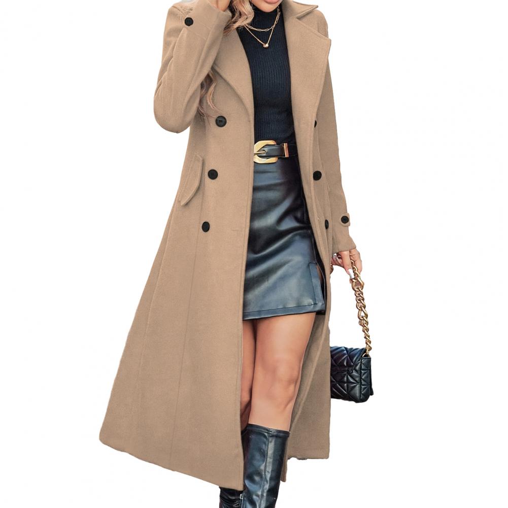 Wool Coat Peacoat - Mantel Musim Dingin Wanita Mantel Wol