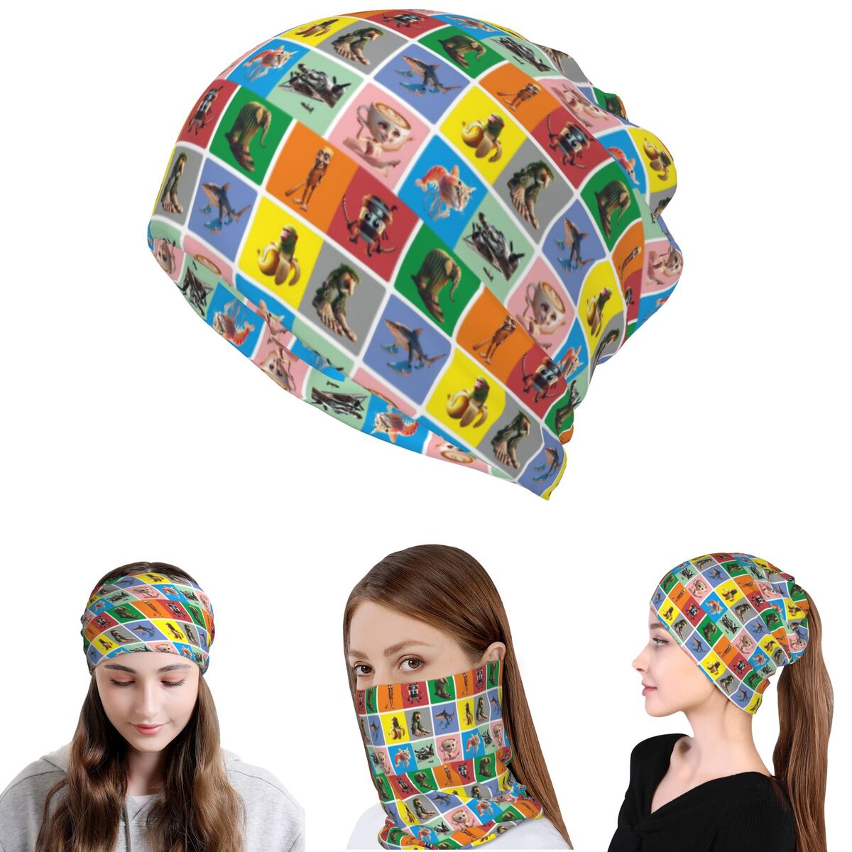 Italian Brain Rot Anomaly Band - Knit Beanie Hat Warm ulasan dan harga
