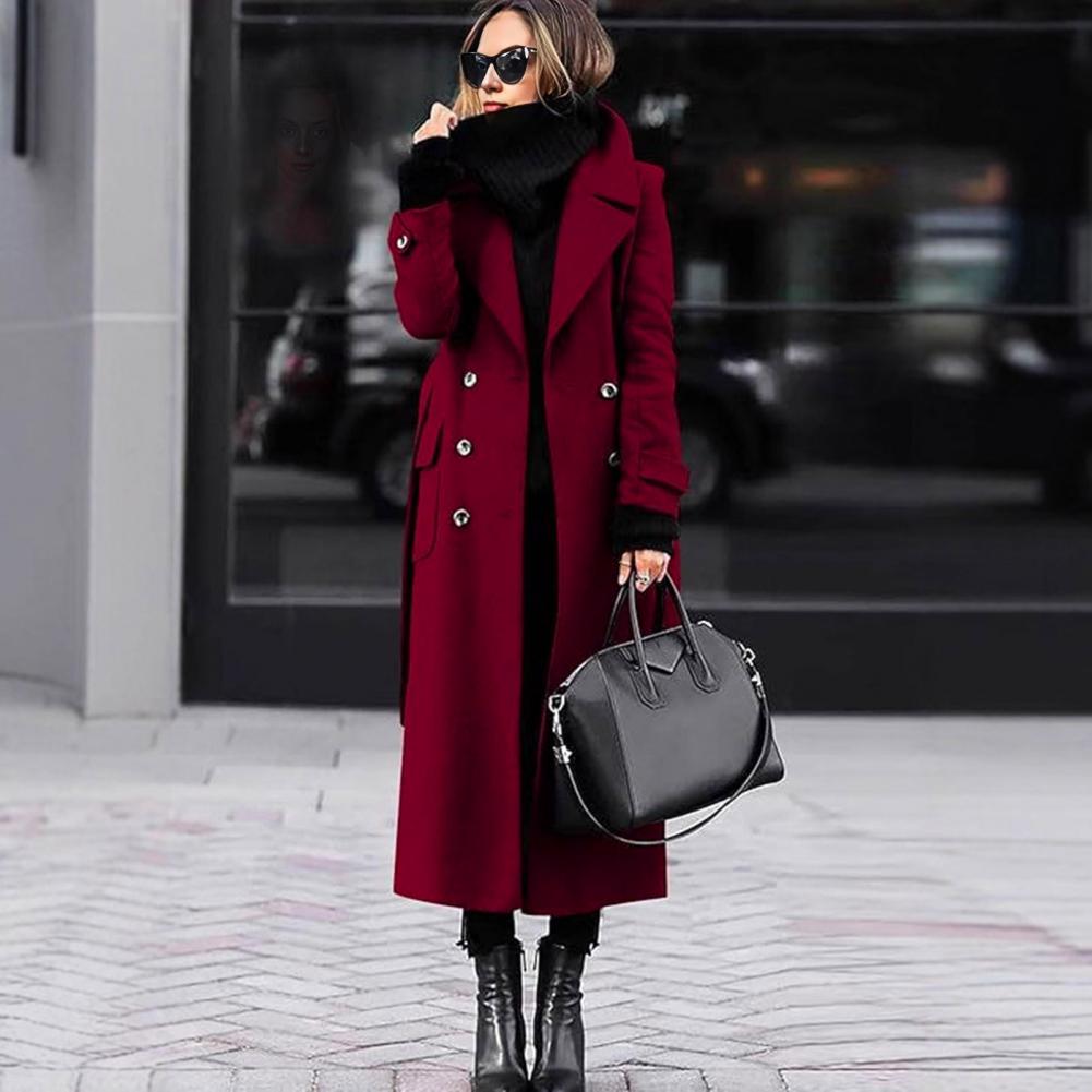 Mantel Lengan Panjang Wanita,  - Wool Coat Peacoat ulasan dan harga
