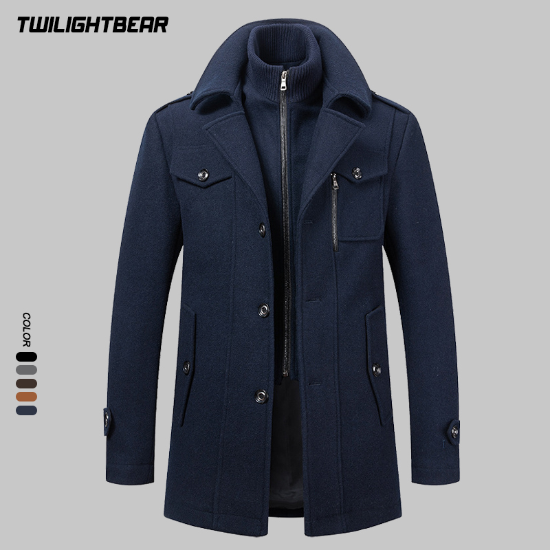 Mantel Wol Pria Musim Dingin U - Wool Coat Peacoat ulasan dan harga