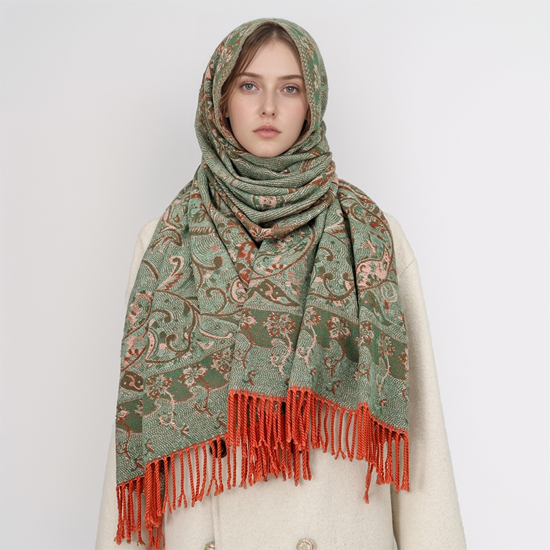 2024 Mode gaya etnik syal Jacq - Shawl Wrap Winter ulasan dan harga