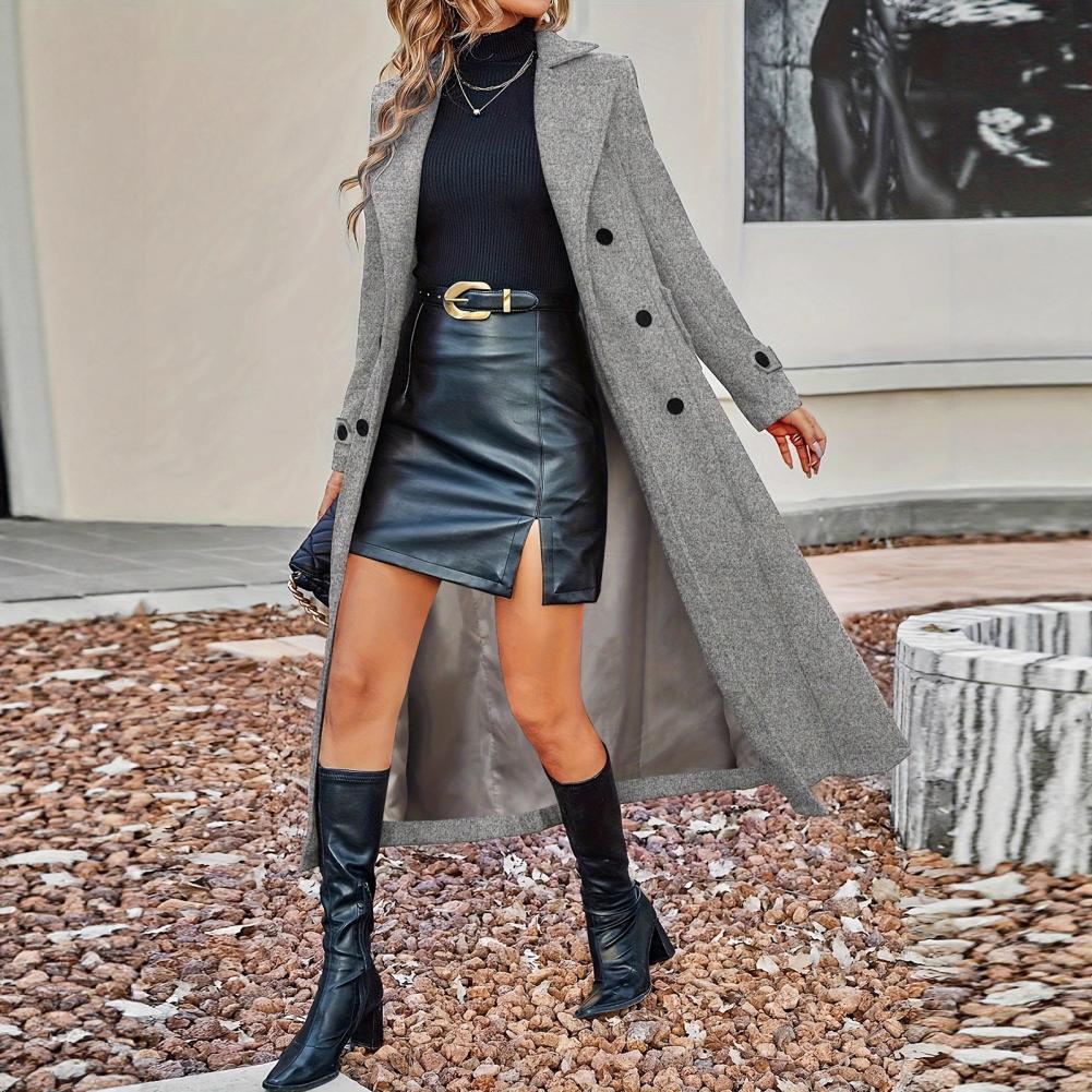 Mantel Musim Gugur Wanita Mant - Wool Coat Peacoat ulasan dan harga
