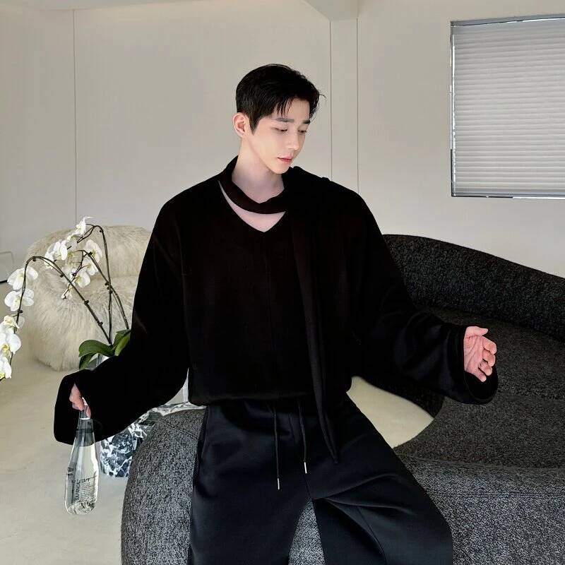 V Avant-Garde Hoodie Kerah Pri - Wool Scarf Men ulasan dan harga