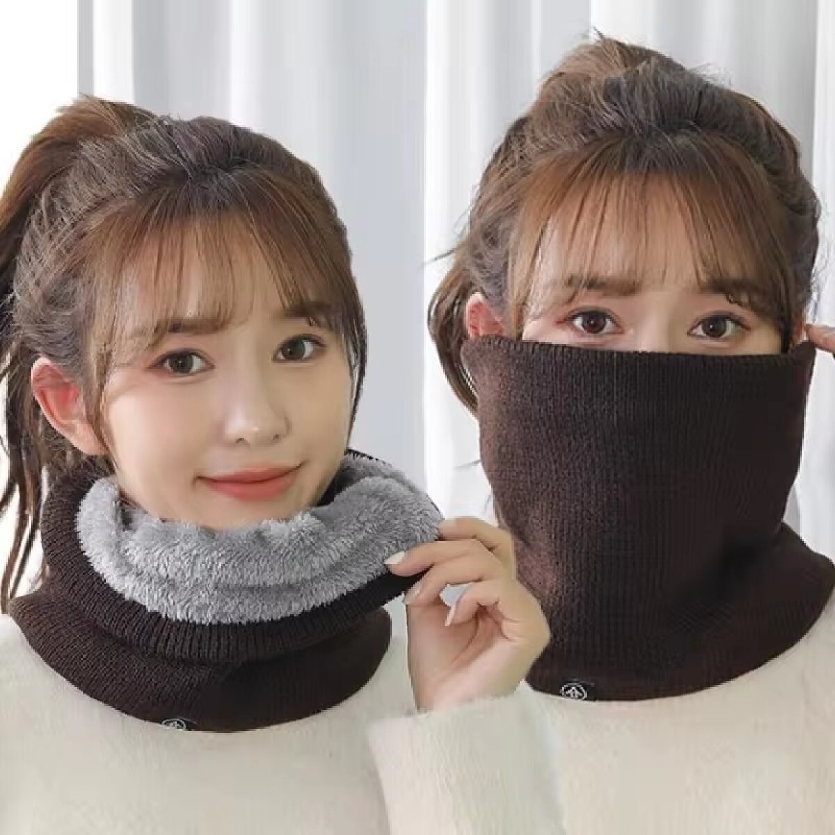 Syal wol rajut wanita, padat m - Winter Headband Fleece ulasan dan harga